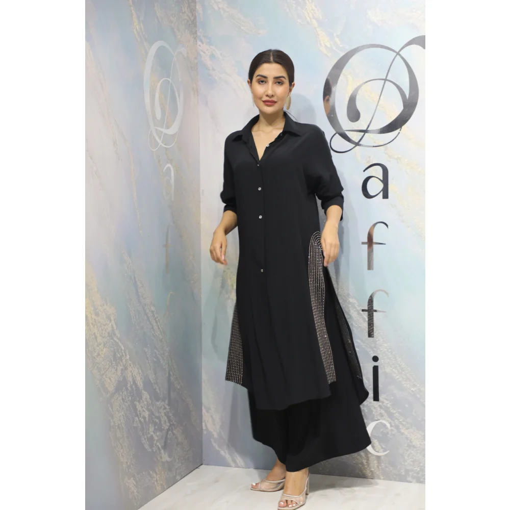 

Pant suit daffic Azra wide pants button shirt 3