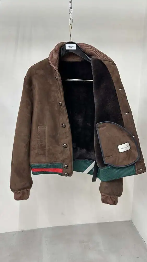 Модный Топ В Стиле GUCCI Новая Мужская Шерстяная КуртКа Из Кашемира Цвета Майяр