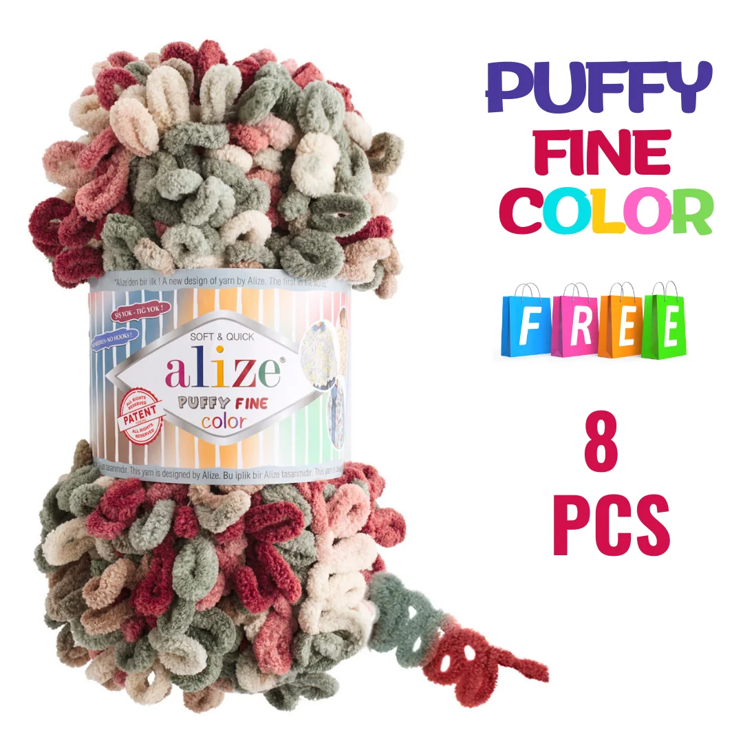 

Alize Puffy Fine Color Finger Knitting Yarn for Hand Knitting Amigurumi DIY Baby Knitwear Blanket Bedspread Scarf Sweater Beanie
