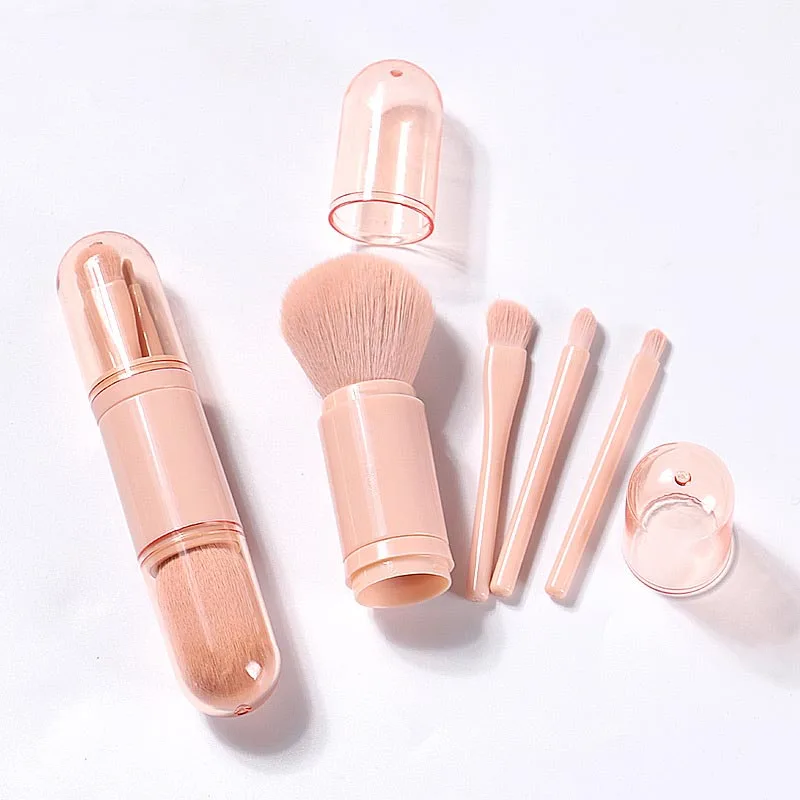 

4 in 1 Protable New Design Makeup Brush Tool Cosmetics Powder Eyeshadow Concealer Brushes