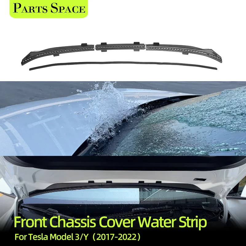 

For Tesla Model 3 Y Front Chassis Waterproof Rainproof Cover Water Strip Air Inlet Protective Cover Modification Car Accessories