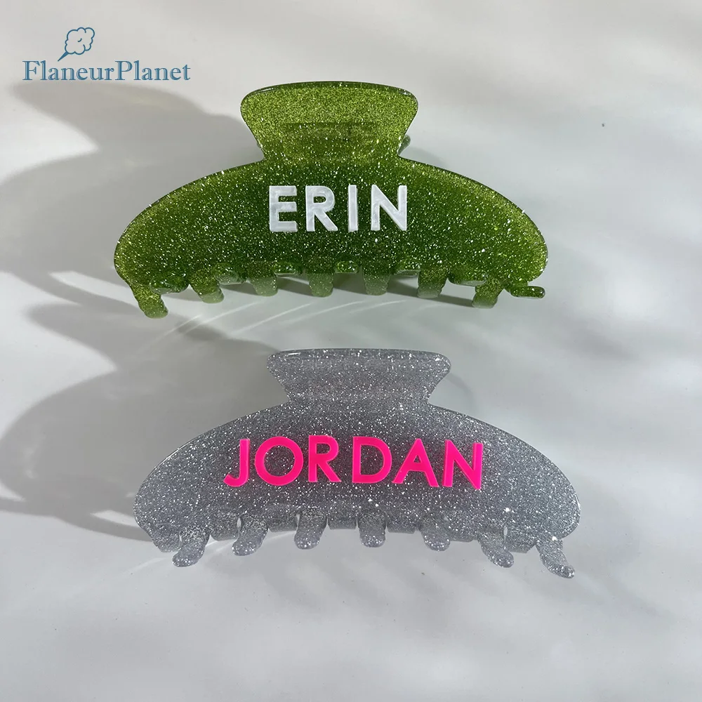 Зажим для волос с большим блеском, индивидуальное название