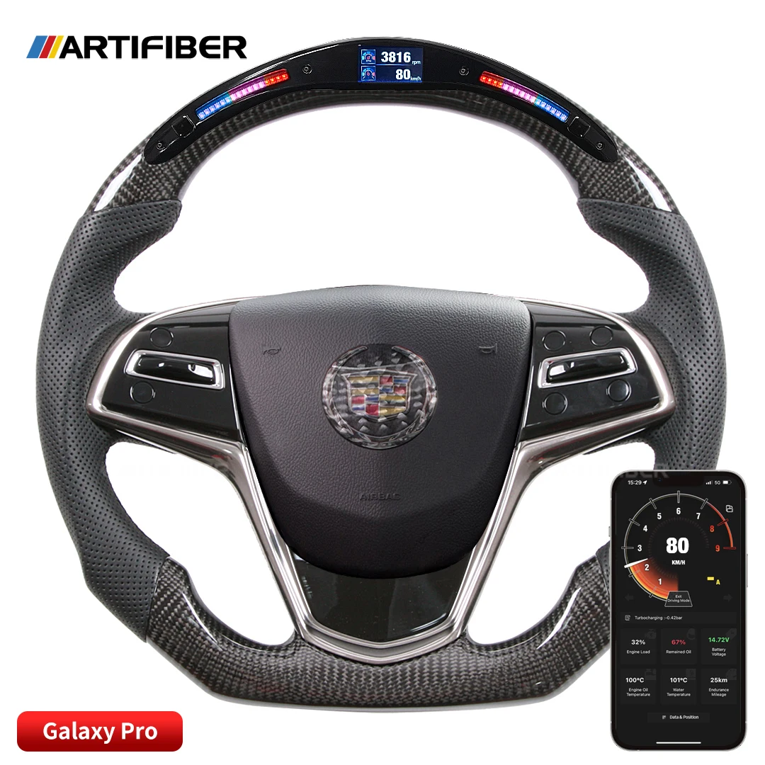 

LED Carbon Fiber Steering Wheel for Cadillac ATS，XT4,XT5,XT6,CT4,CT5,CT6