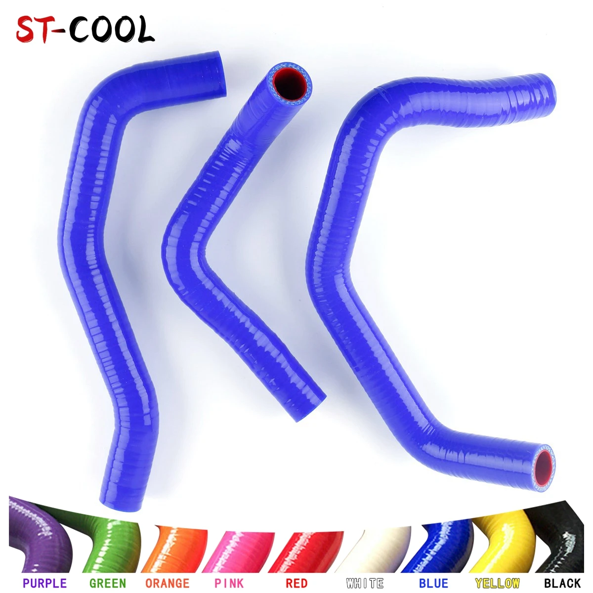 

For Kawasaki ZX6R 2004 2003 Ninja ZX-6R ZX 636C 04 03 Silicone Cooling Tube Radiator Hose Kit 3Pcs 10 Colors