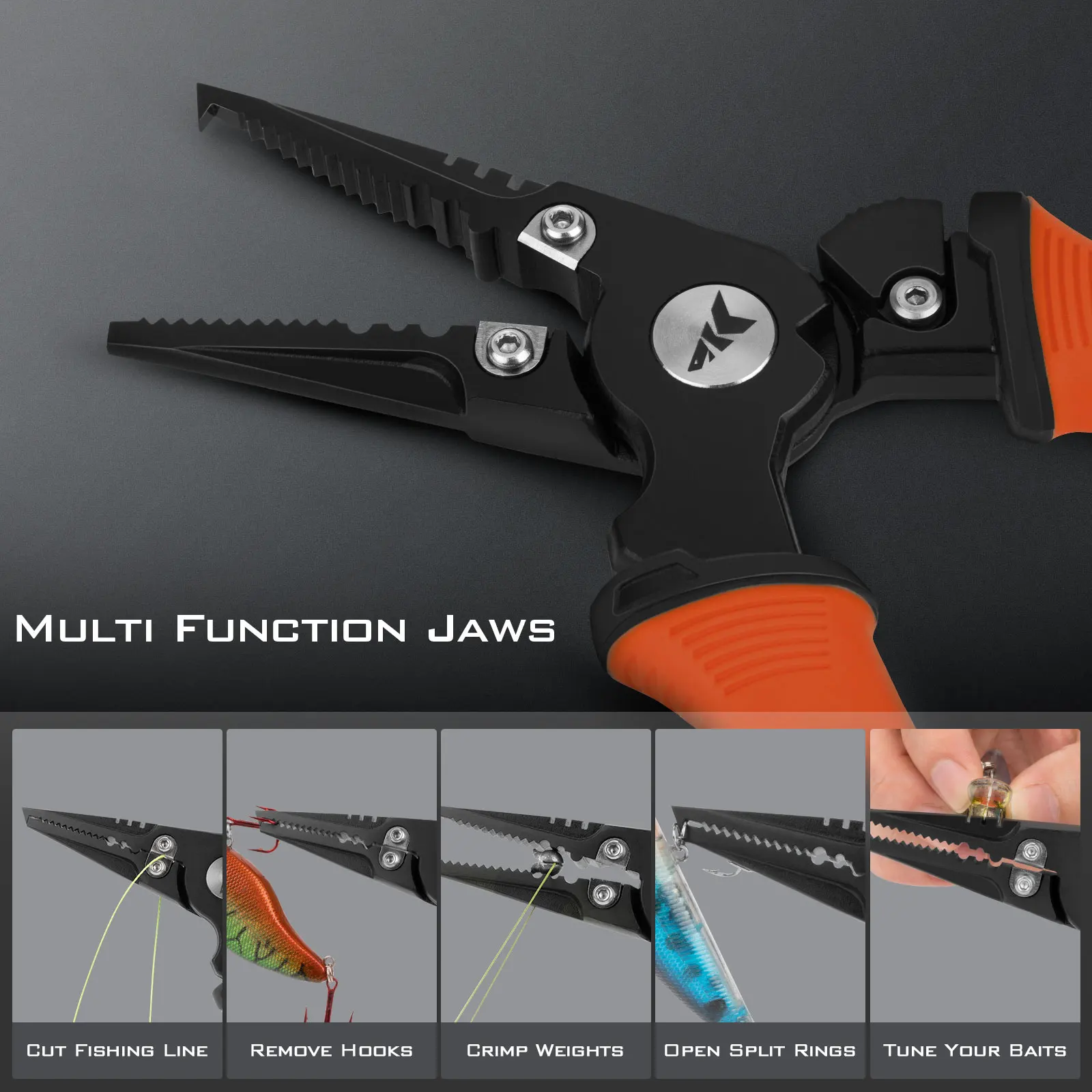 Рыболовные плоскогубцы KastKing Paradox угловой захват для рыбных губ устойчивый к