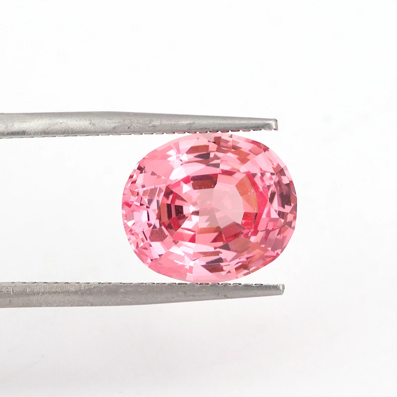 1-8ct Oval Cut Pink Sapphire Loose Stone Beads Egg Shape Lab Grown Pink Gemstone for Diy Jewelry Engagement Ring