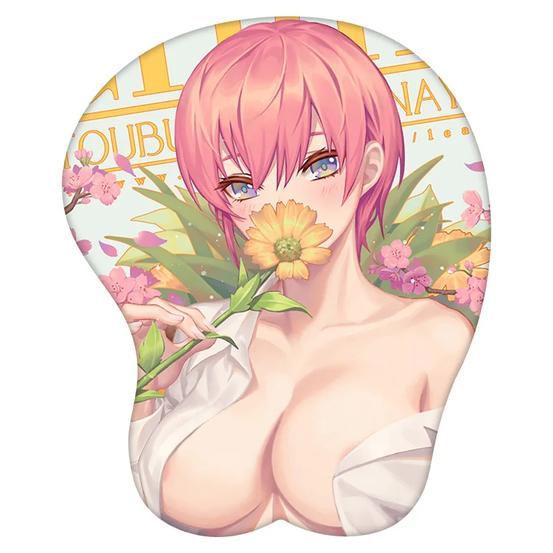 

3D Mouse Pad Nakano Ichika The Quintessential Quintuplets Anime Wrist Rest Silicone Sexy Creative Gaming Mousepad Mat