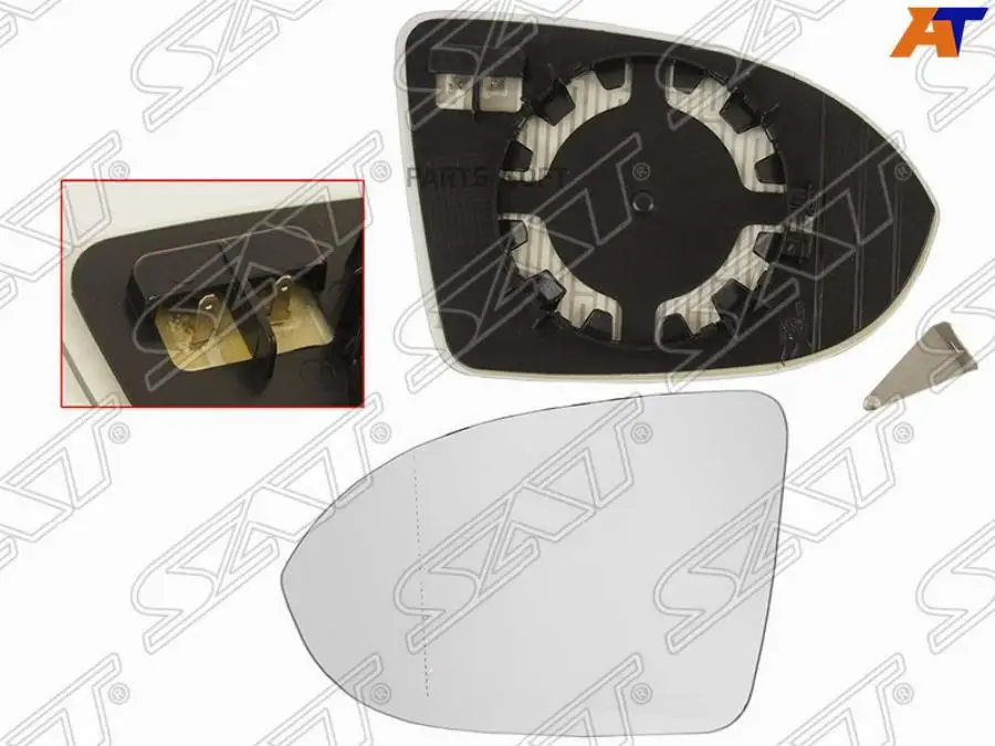 SAT STVWA10940G2 Полотно зеркала VW PASSAT B8 14- LH