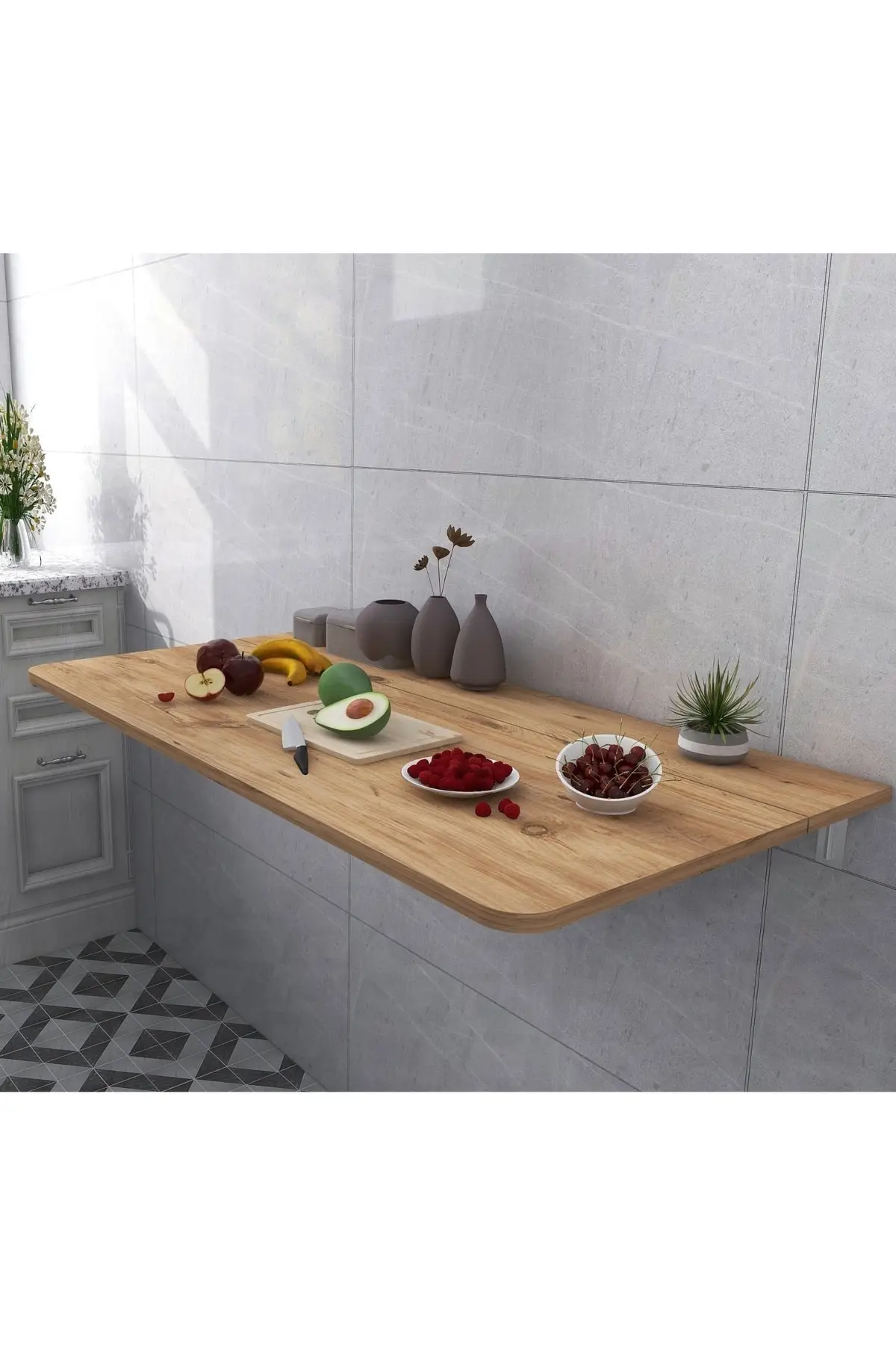 Складной обеденный стол домашняя мебель 6 различных цветов МДФ 45 х90 см