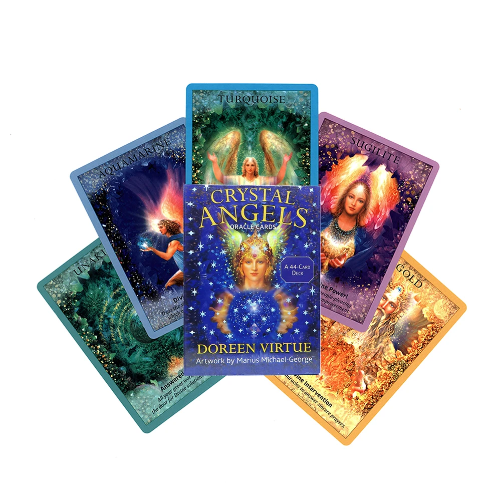 

2022 Hot Sell Crystal Angels Oracle Cards 44-Card Deck and Guidebook