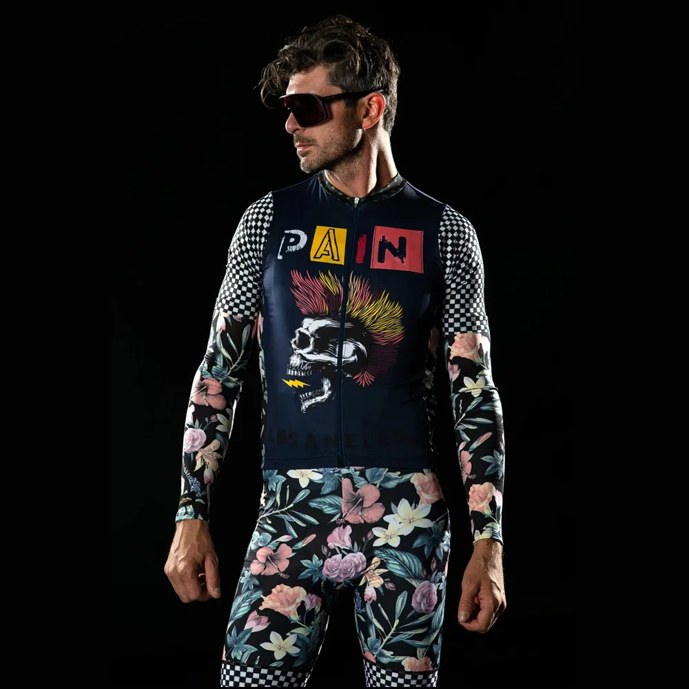 Мужской комплект одежды для велоспорта Love The Pain из Джерси с коротким рукавом