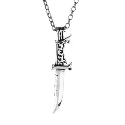

925 Sterling Silver Rambo Knife Necklace With Chain
