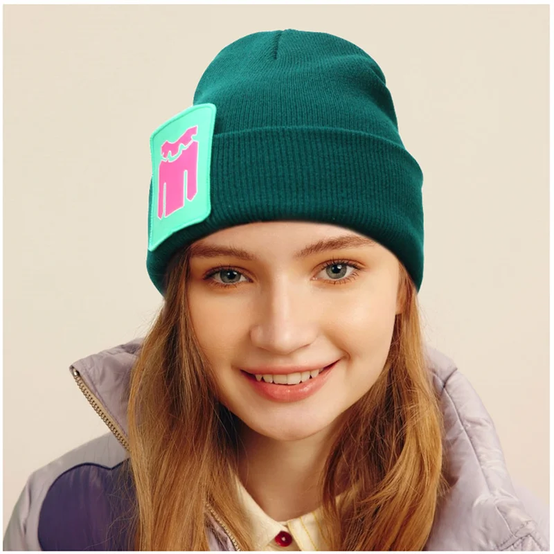 

Game VALORANT Killjoy Cosplay Beanie Hats for Halloween Knitted Winter Warm Green Beanie Cap Unisex Prop Accessories Gifts