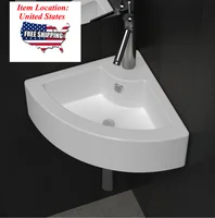 Bathroom Basin Ceramic 17.3"x12.2" White, Bathroom Sink luxury sink for bathroom cabinet SHIPPING FROM THE UNITED STATES