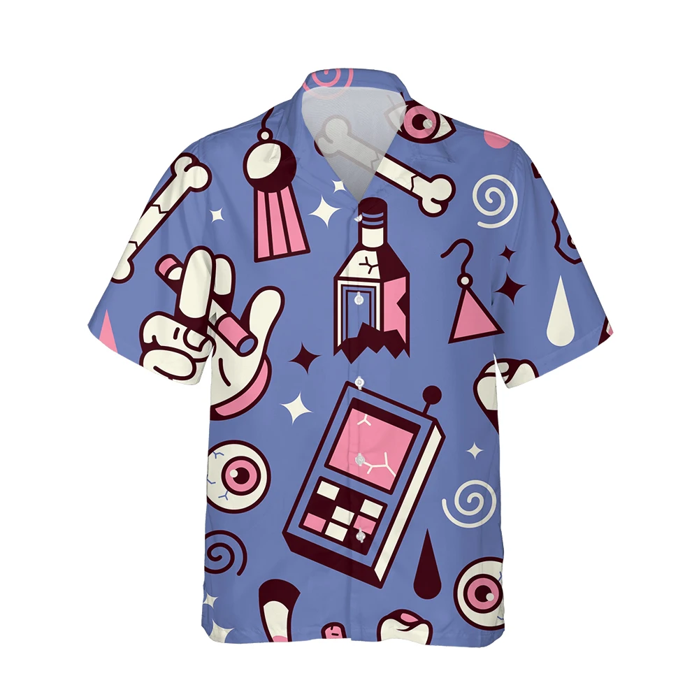 New 3D Funny Cute Animals Cartton Print Colorful Hawaiian Shirt Men Cat Rabbit Graphic Fashion Aloha Shirt Beach Casual Tops 5XL