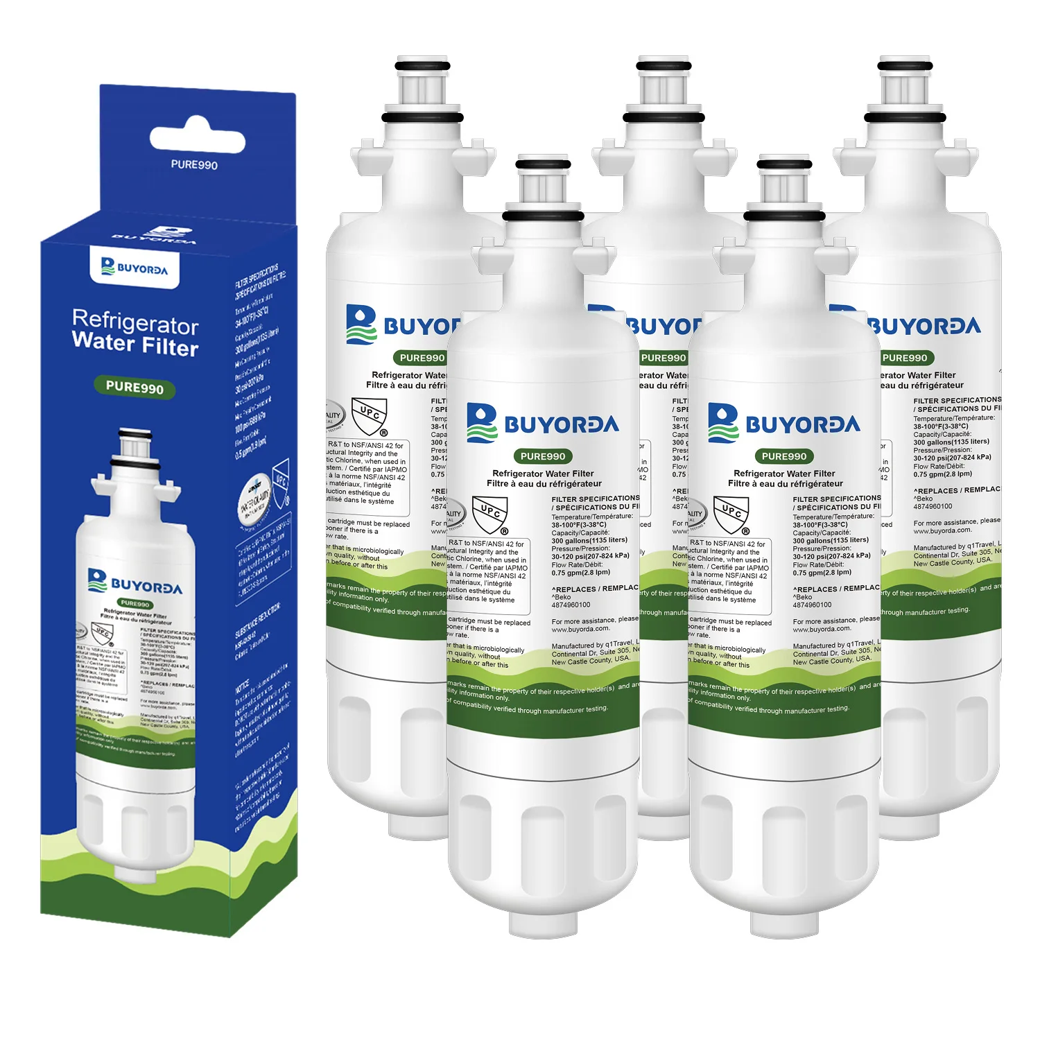 

Фильтр для воды Buyorda PURE990 для холодильников Beko