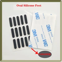 high quality environmentally friendly self adhesive oval silicone pad rubber anti skid pad buffer shock pad width 3mm black