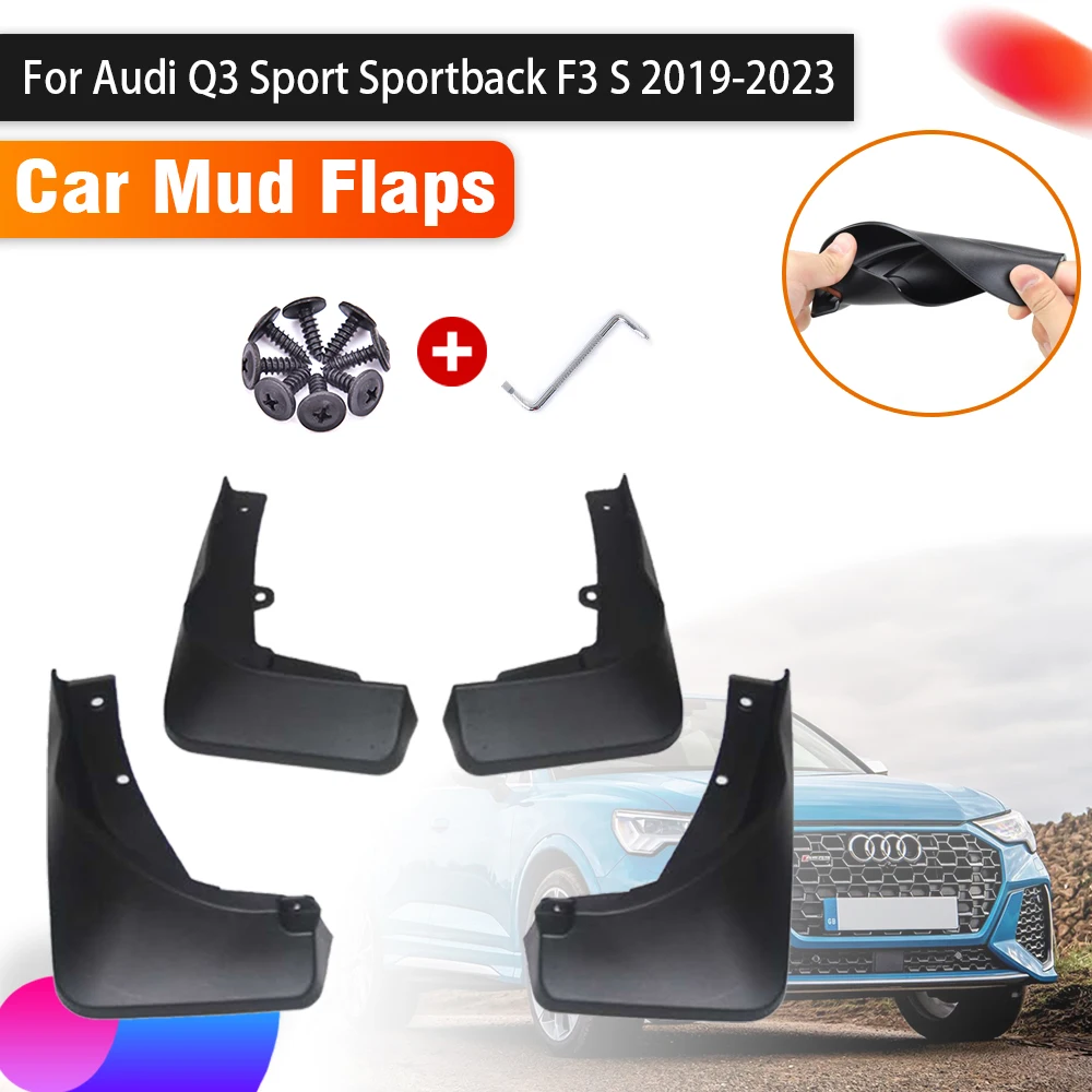 

Mudguards For Audi Q3 Sport Sportback F3 S Line 2019~2023 Anti-splash Mud Guard Splash Guard Front Rear Fender Car Accessories