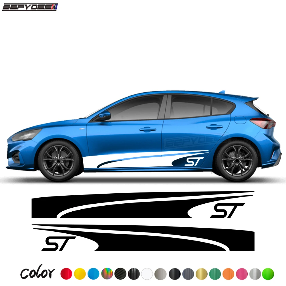 

1 пара, виниловые наклейки на дверь автомобиля Ford Focus ST 2017 - 2022