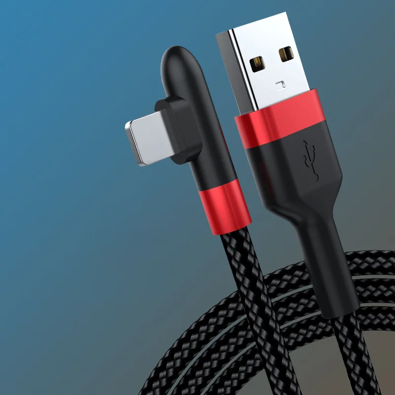 

Fast Charging Charger Data Nylon Cable 1/2M USB Charging Cable For iPhone 13 12 11 Pro Max X XR XS 8 7 6s 5s iPad 2.4A