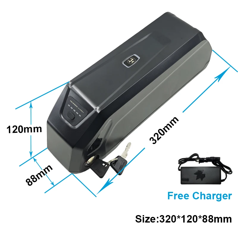 Downtube 36V 48V Электрический велосипедный аккумулятор 10ah 13ah 15ah 17.5ah Для электрического