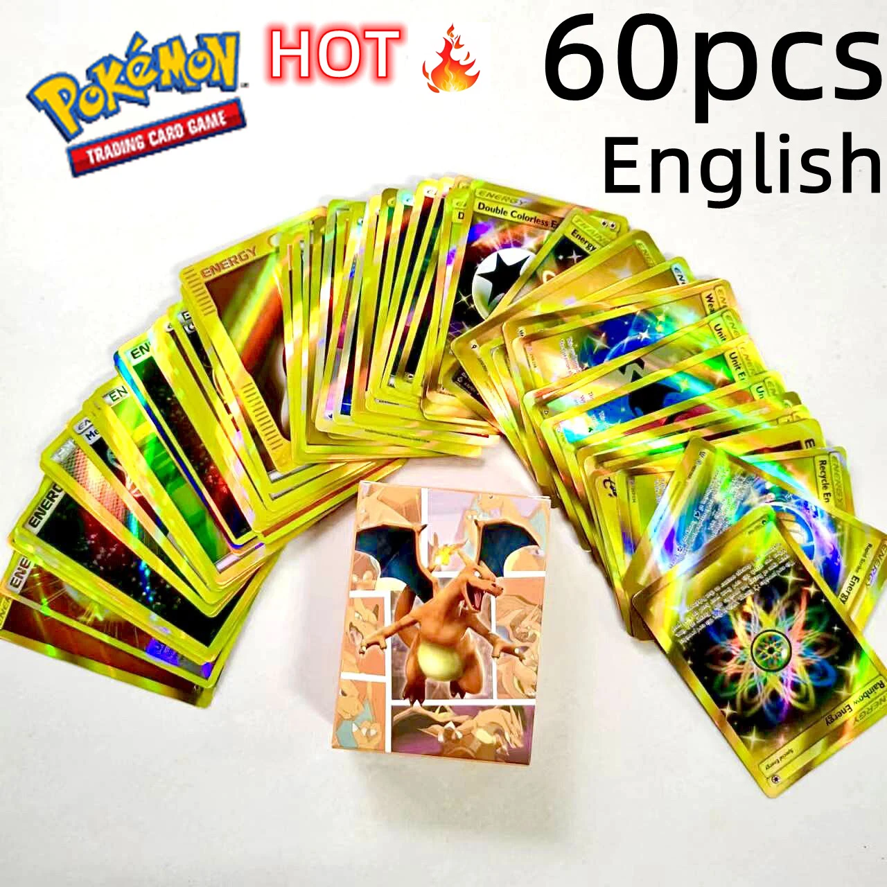 

Pokemen Card Battle Takara Tom 60pcs energy card, mega, GX, Vmax, V, ex, tag team ex