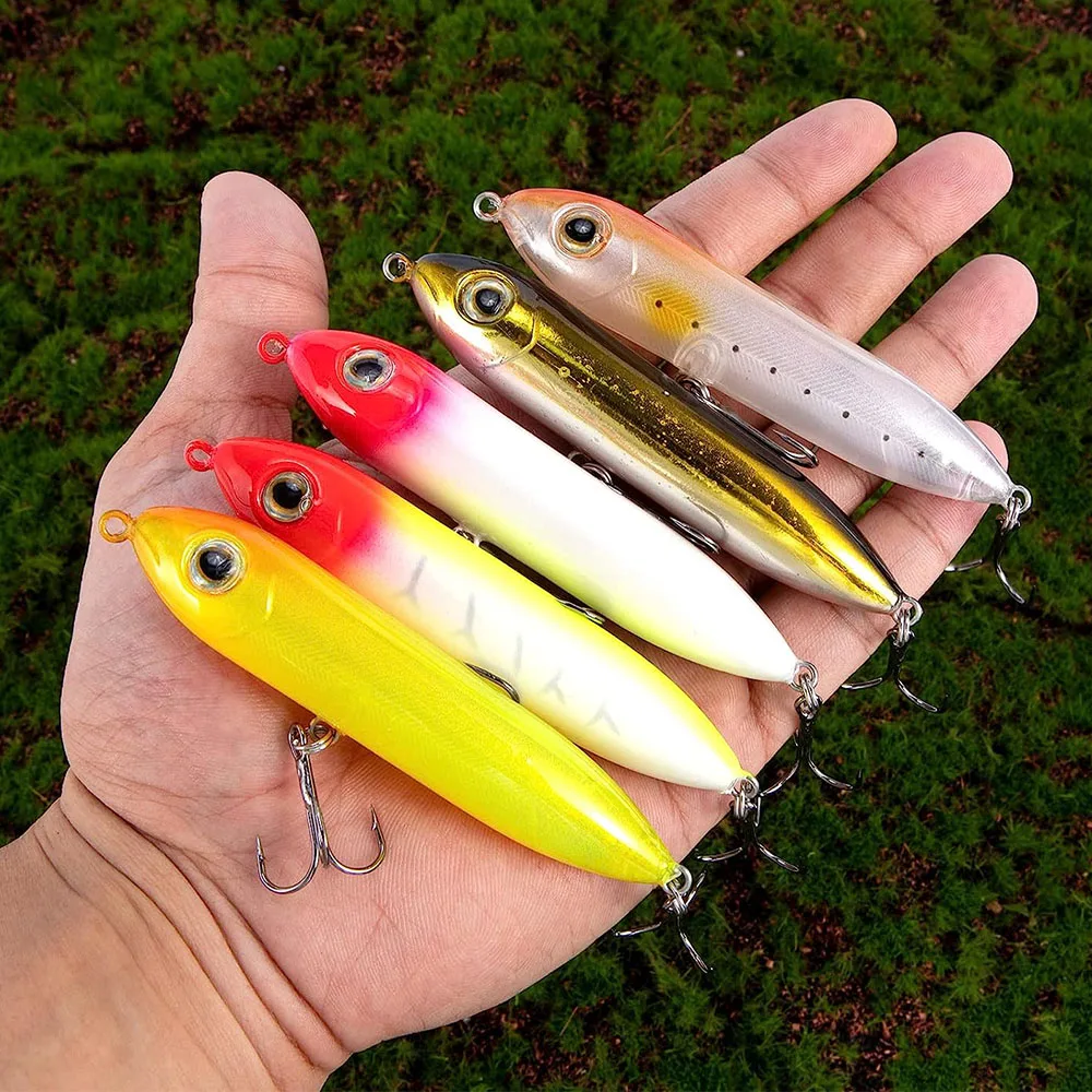 

9cm 12g Pencil Fishing Lure Whopper Hard Bait Rattle Sound Walk The Dog Surface Articulos De Pesca Isca Spook Lures