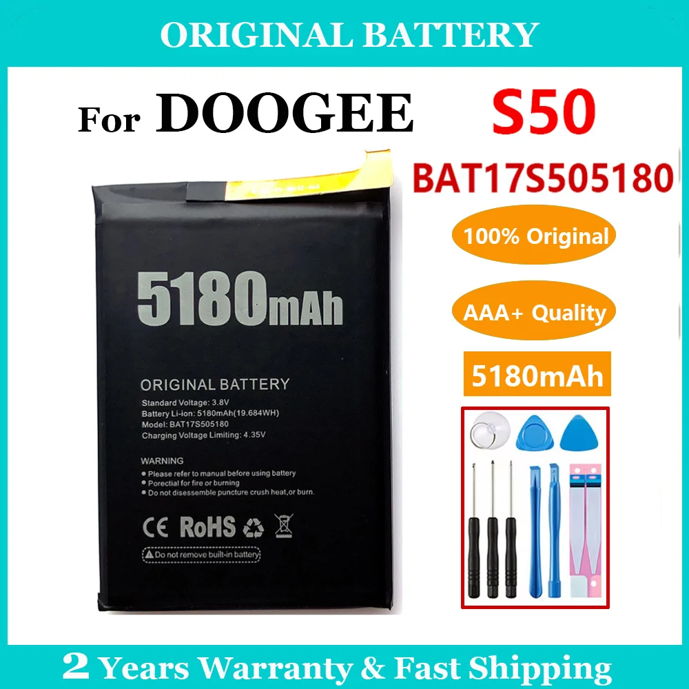 100% подлинный оригинальный 5180mAh BAT17S505180 DOOGEE S50 Аккумулятор Для запасная