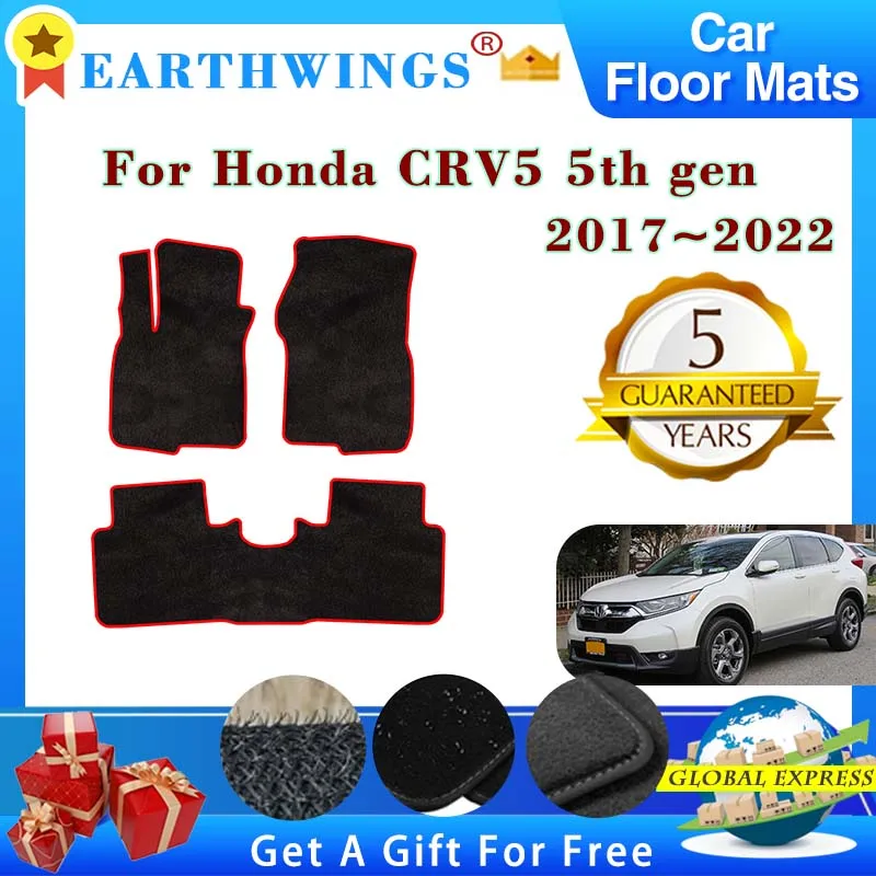 Автомобильные коврики для Honda CR-V 5 5th Gen CRV 2017~2022 Ковры Подножки Противоскользящие