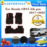 car floor mats for honda crv5 5th gen cr v5 20172022 carpets footpads anti slip cape rugs cover foot pads interior accessories