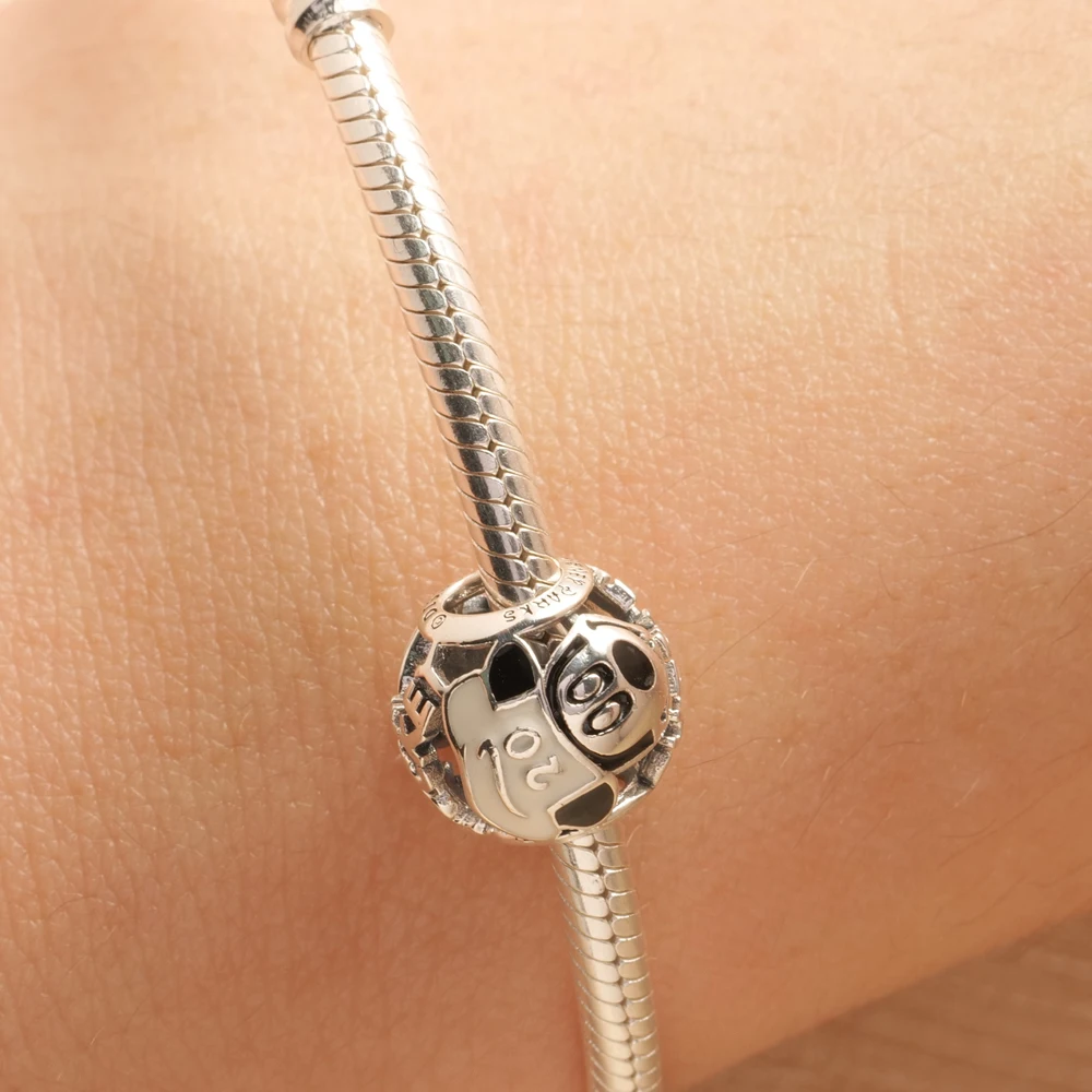 Круглый модный роскошный шарм pearl fit Pandora из серебра 925 пробы в Гонконгском