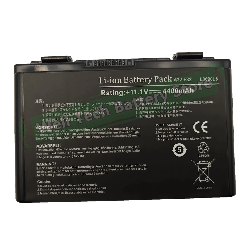 F82 Аккумулятор для ноутбука ASUS F52 F83S K40 K40E K40IJ K40IN K50 K51 K50AB-X2A K50ij K50IN K60 K61 K6C11 K70 K70IC K70IJ