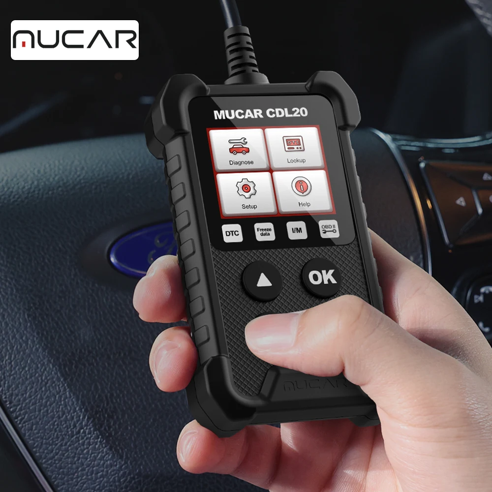 MUCAR CDL20 OBD2 Scanner EOBD Car Fault Code Reader Check Engine Automotive Diagnostic Tool with Full OBD 2 Functions Analyzer