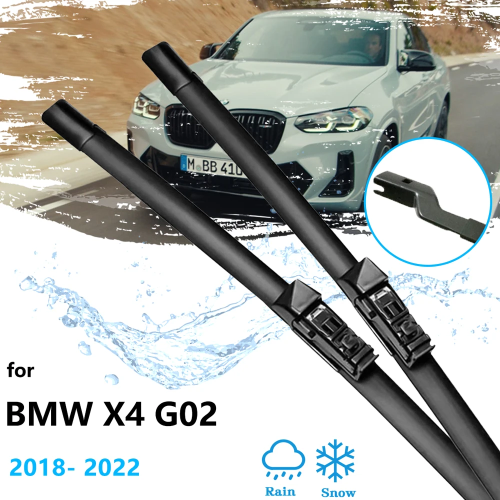 

For BMW X4 G02 2018 2019 2020 2021 2022 Front Frameless Wiper Blades Windscreen Window 26" 20" Cleaning Accessory High Quality