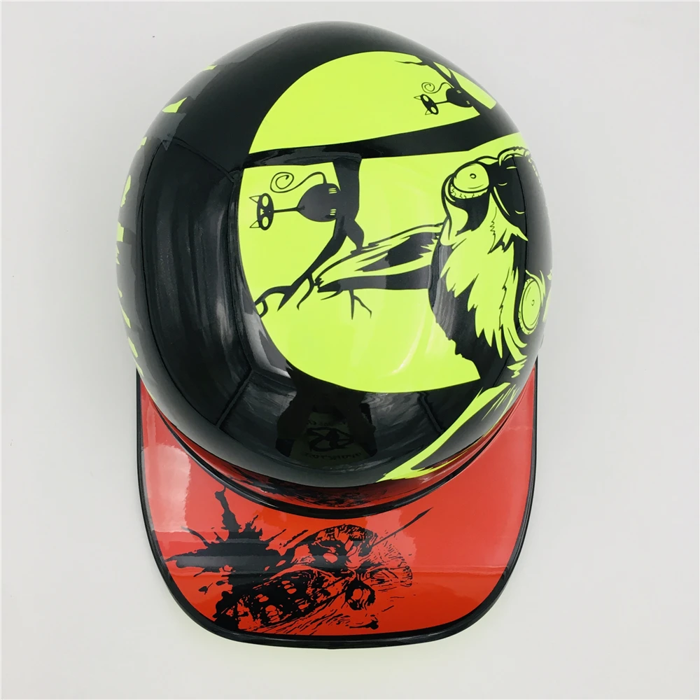 Бейсболка унисекс мотоциклетная Кепка с открытым лицом в винтажном стиле ретро