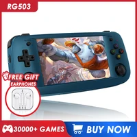 anbernic rg503 retro handheld video game console 4 95 inch oled screen linux system portable game console support online battle