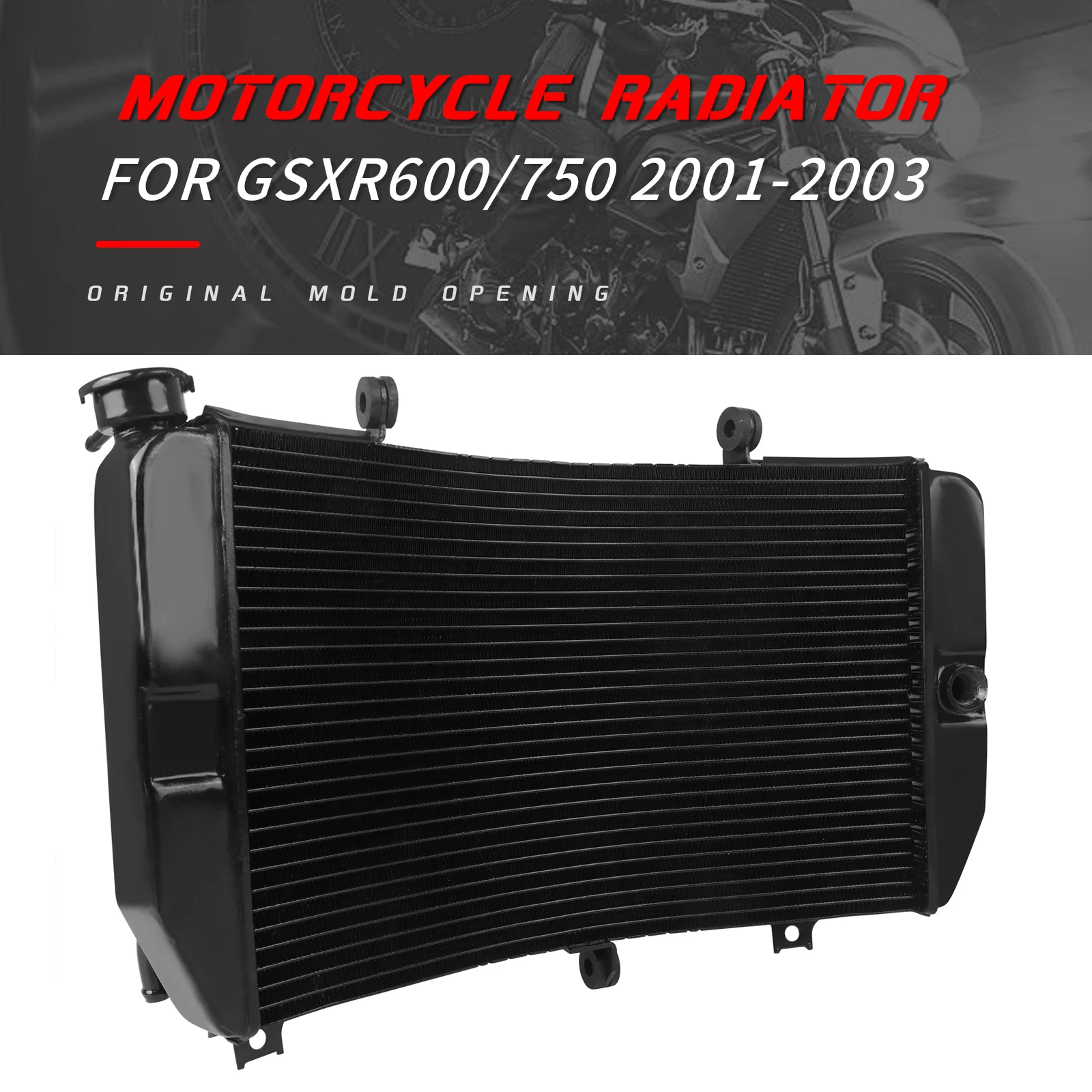 

For Suzuki GSXR 600 GSXR750 2001-2003 K1 2004-2005 K4 2006-2010 2011-2014 Motorcycle Engine Radiator Cooler Cooling Water Tank