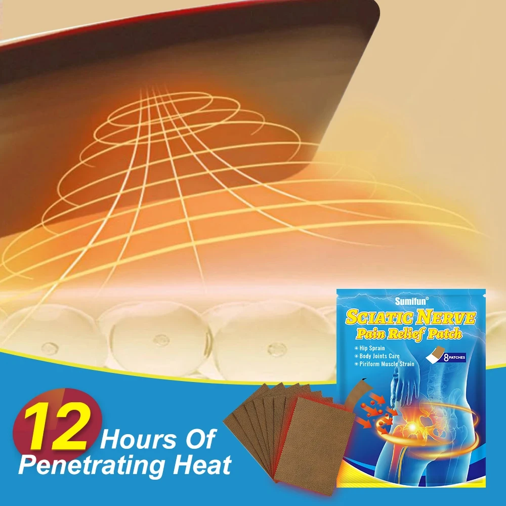 Пластырь для снятия боли в бедре 40/32/24/16/8 шт.