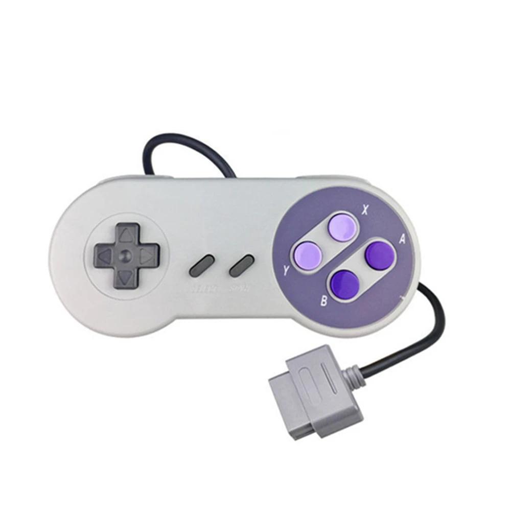 Высококачественный геймпад для видеоигровой консоли SNES SFC 16 бит серого цвета с контроллерами для Super Nintendo.