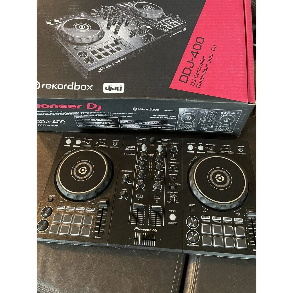 

( ORIGINAL ) SUMMER SALES DISCOUNT New Pioneer DDJ-400 Rekordbox Starter DJ Controller Pack w Case + 12" Speakers + St