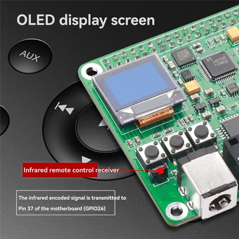 Плата декодера Raspberry Pi Es9038q2m DAC Аудио Hifi, коаксиальный, оптоволоконный, I2S, Аналоговый выход поддерживает 768K 32Bit, DSD512