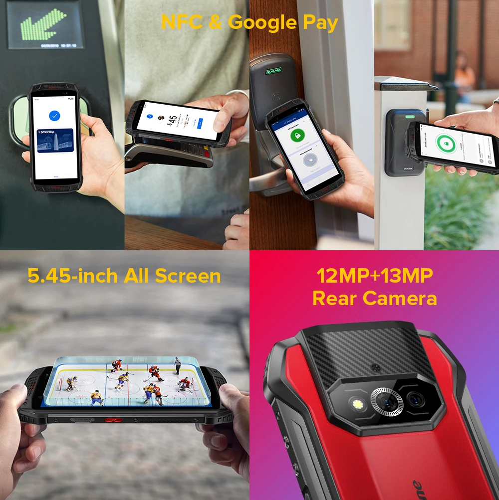 Kup Osłona Ulefone 15 Wytrzymały Telefon Android 12 Wbudowane Słuchawki TWS Smartphone 6600mAh 128GB NFC 2.4G/5G WLAN Wodoodporne Telefony Komórkowe