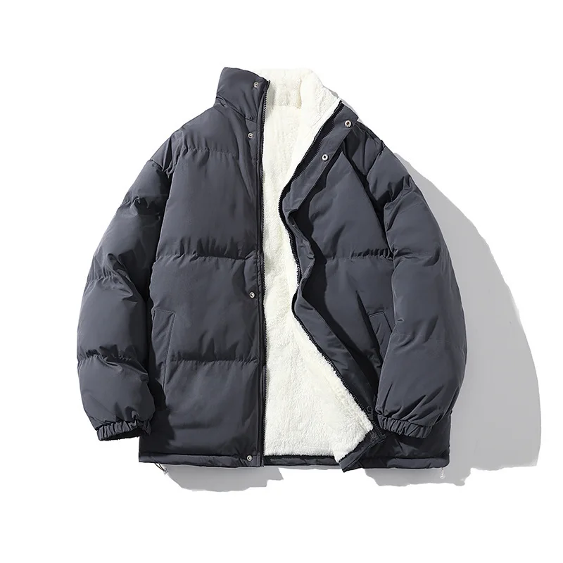 Одежда Воротничком Для Мужчин И Женщин Зимняя С Плюсом ТолсТая Широкая КуртКа