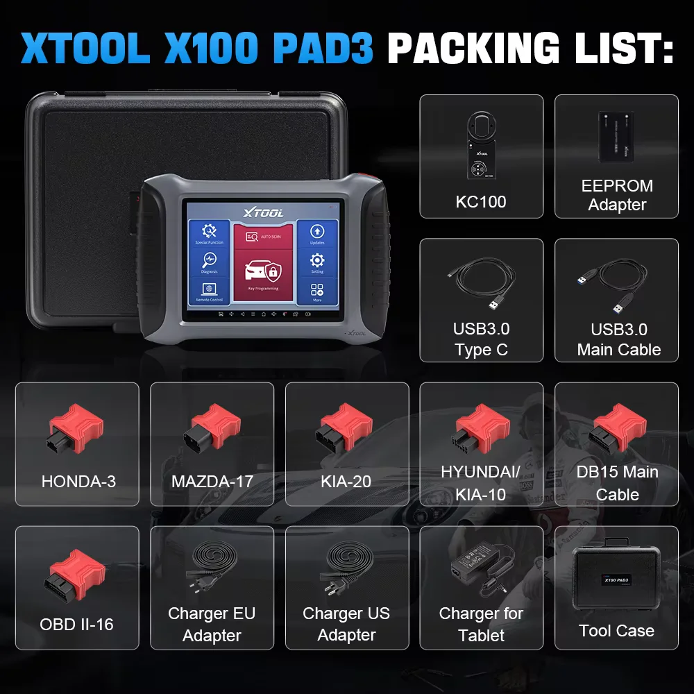 Для XTOOL X100 PAD3 глобальная версия профессиональный OBD2 автомобильный