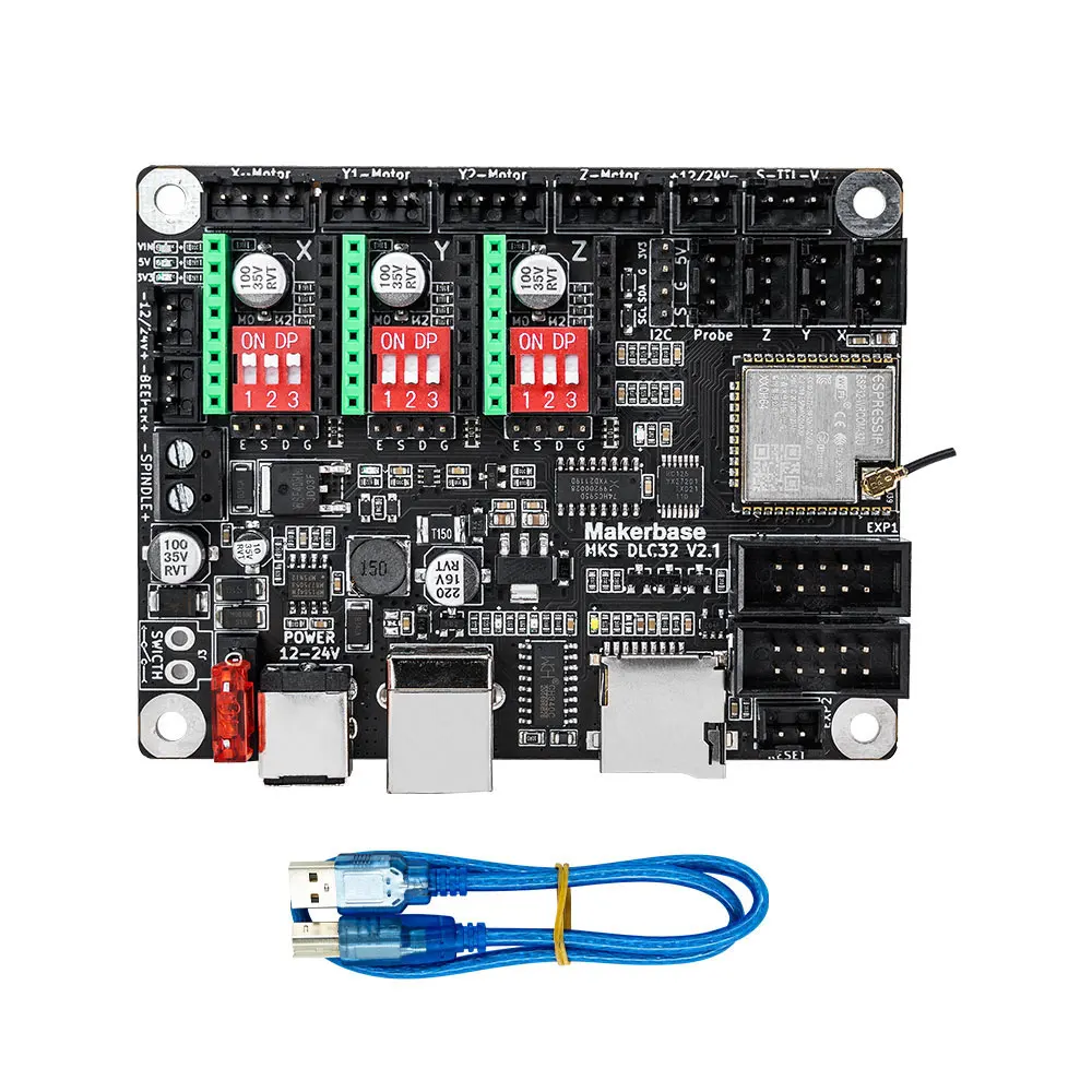 Материнская плата с автономным контроллером MKS DLC32 32 бит ESP32 Wi-Fi GRBL TFT сенсорный