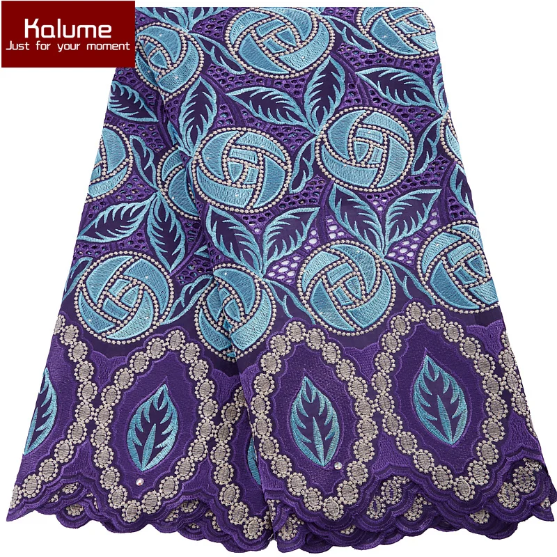 

Kalume African Cotton Lace Fabric 2022 High Quality Deluxe Nigeria Swiss Voile Lace Fabric For Occasions Celebrants Wear H2907