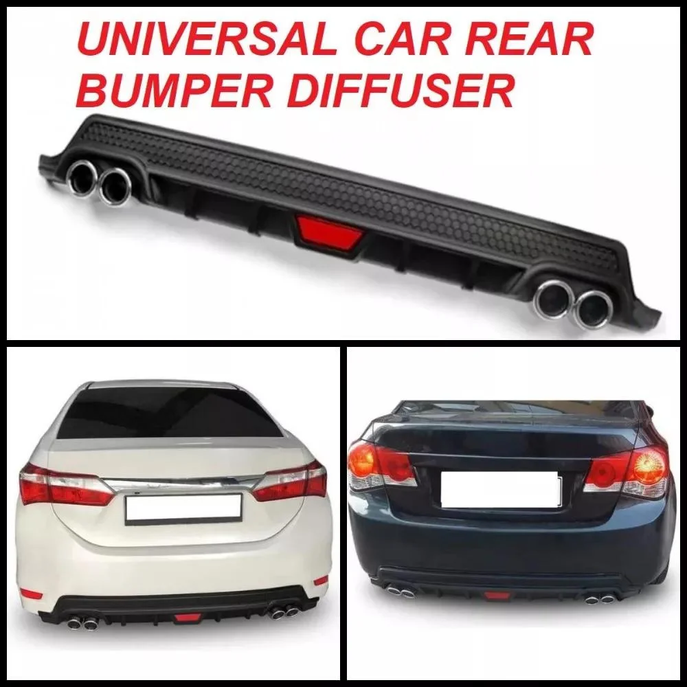 

Universal Car Rear Bumper Diffuser Racing B2 ABS Model Black ABS Plastic Car Styling Spoiler Deflector Body Kit Splitter Lip
