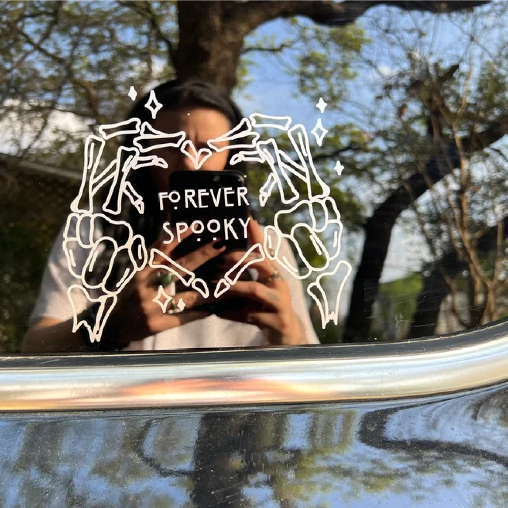 Виниловые автомобильные наклейки и Goth Skeleton в форме сердца декоративные