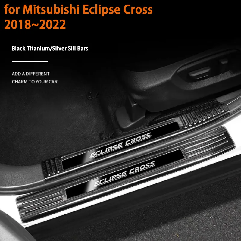 

Углеродное волокно для Mitsubishi Eclipse Cross 2018 ~ 2022, аксессуары, полоса, автомобильный порог двери, лента против царапин, водонепроницаемые наклейк...