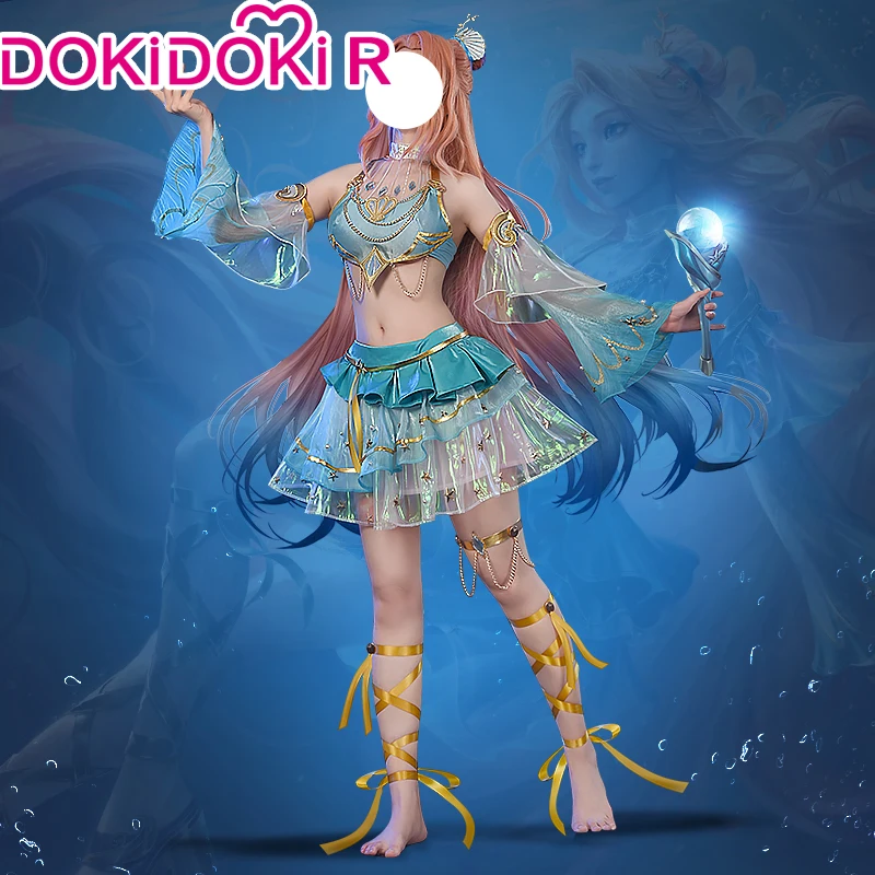 

PRE-SALE DokiDoki-R игровая Лига Легенд Косплей Серафин Косплей Костюм LOL Хэллоуин Серафин новая кожа океанская песня реквизит